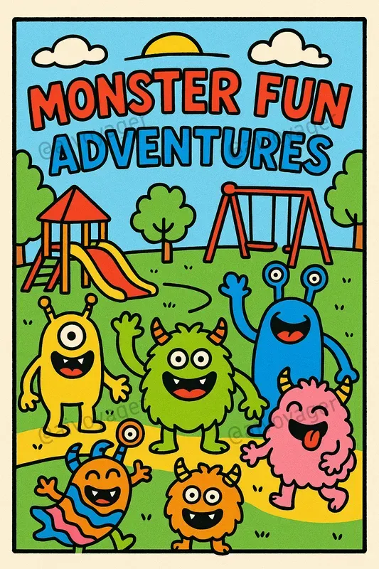 Cute Monsters Coloring Book Covers