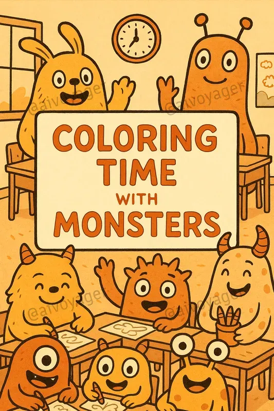 Cute Monsters Coloring Book Covers