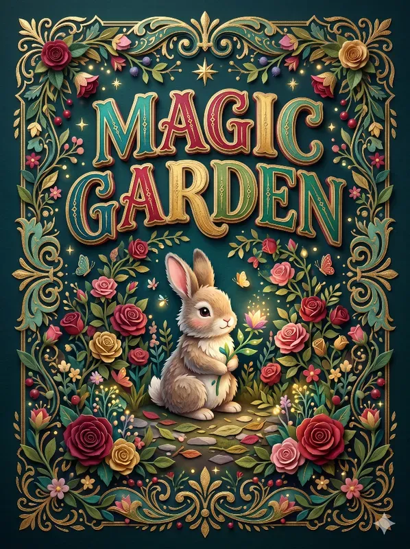 Storybook Typography Book Cover Art