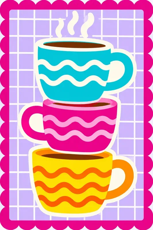 Retro Naive Vector Illustrations