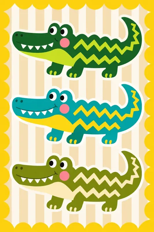 Retro Naive Vector Illustrations