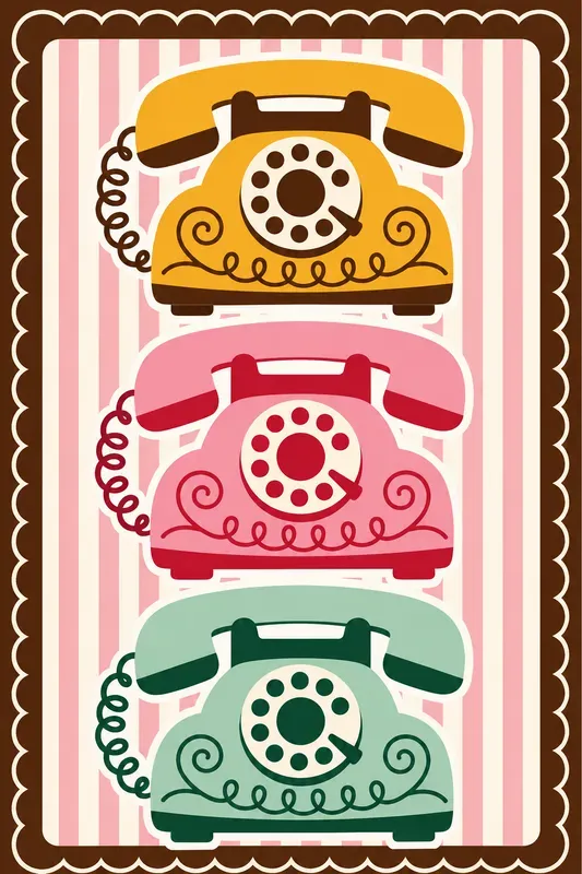 Retro Naive Vector Illustrations