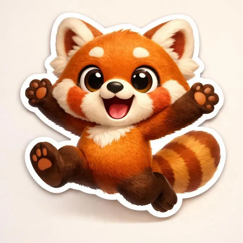 Cute 3D Animal Mascot Sticker Emojis