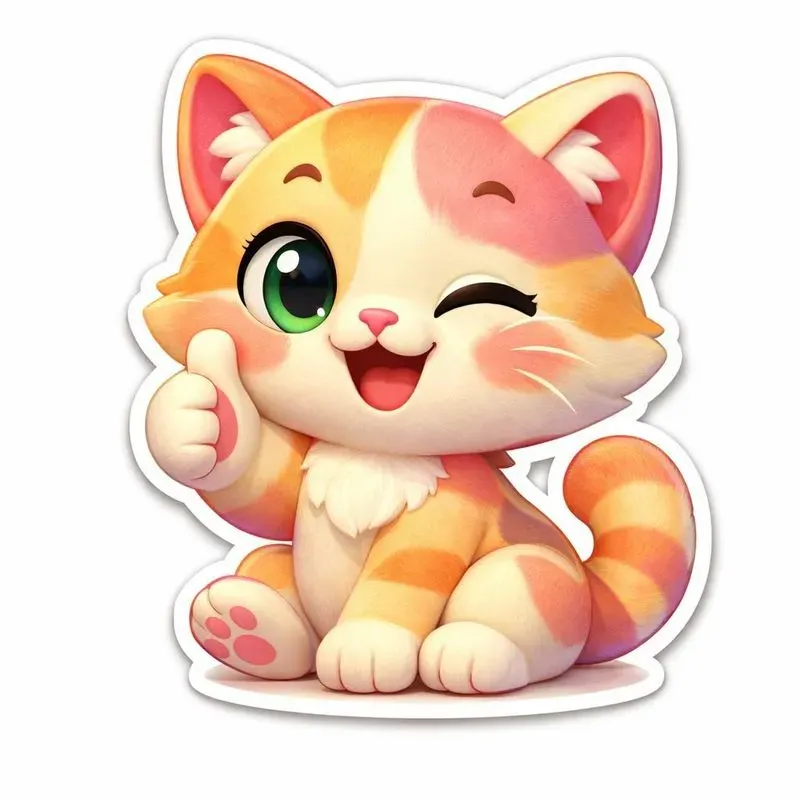 Cute 3D Animal Mascot Sticker Emojis