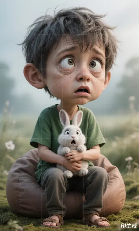 Curious And Shocked Cartoon Characters