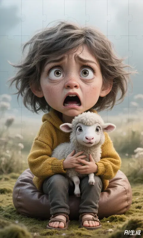 Curious And Shocked Cartoon Characters