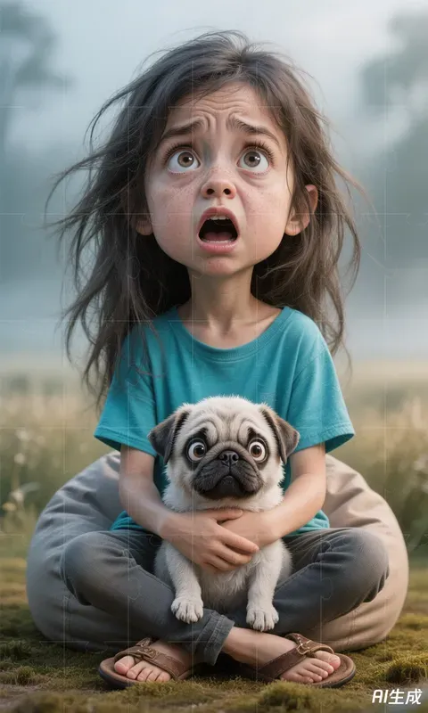 Curious And Shocked Cartoon Characters