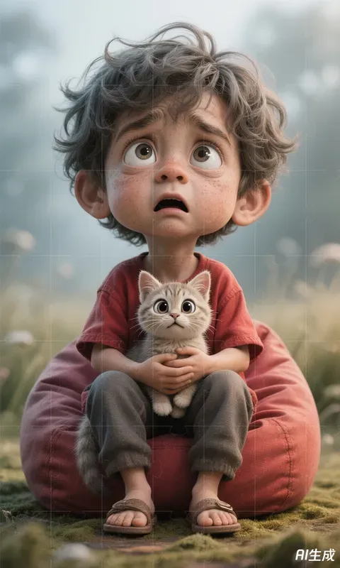 Curious And Shocked Cartoon Characters