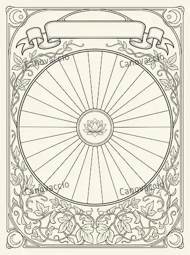 Art Nouveau Radial Habit Tracker Pages