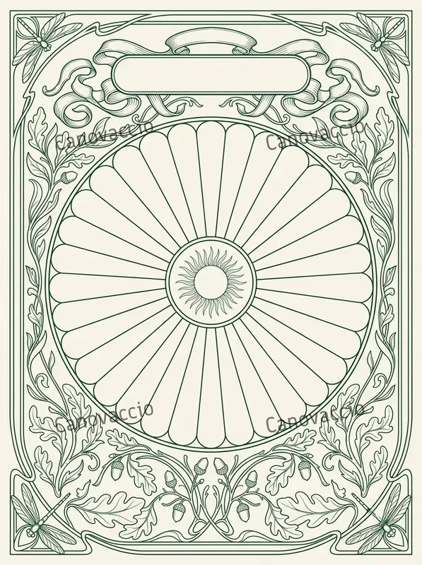 Art Nouveau Radial Habit Tracker Pages