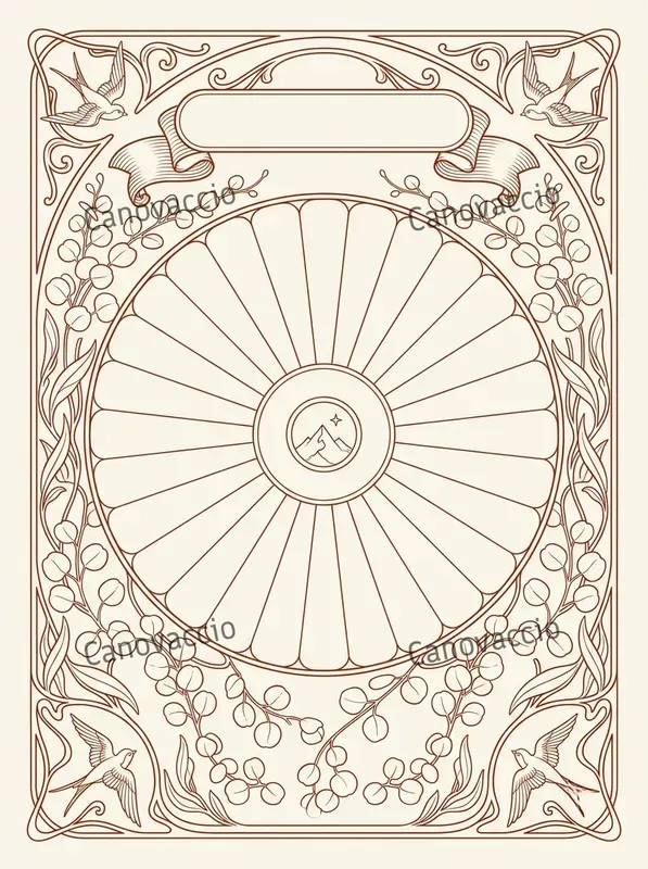Art Nouveau Radial Habit Tracker Pages