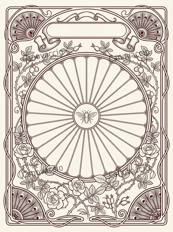 Art Nouveau Radial Habit Tracker Pages