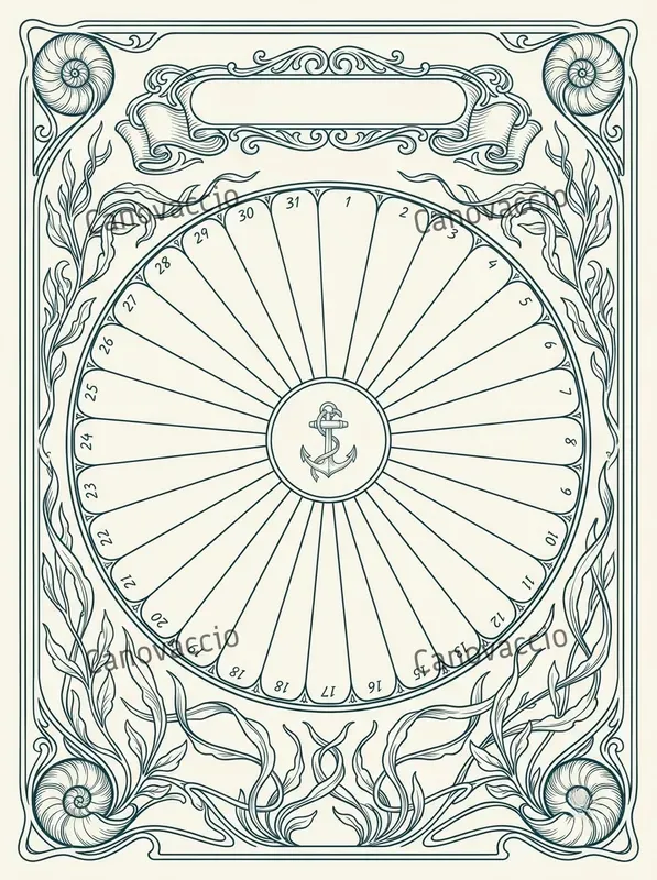 Art Nouveau Radial Habit Tracker Pages