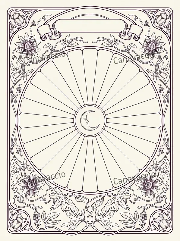 Art Nouveau Radial Habit Tracker Pages