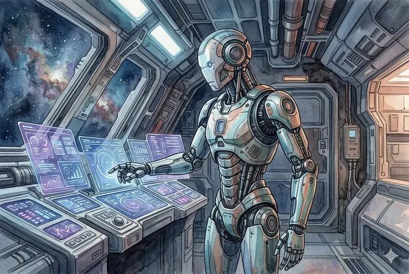 Watercolor Industrial Domestic Robots