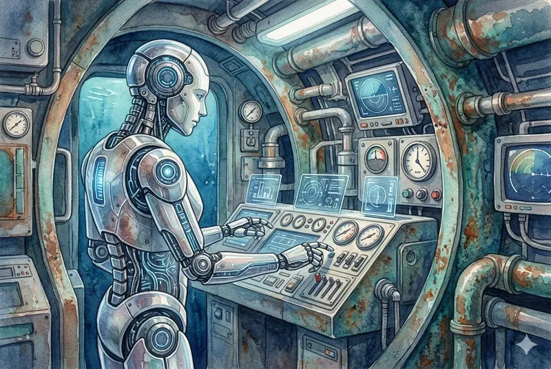 Watercolor Industrial Domestic Robots