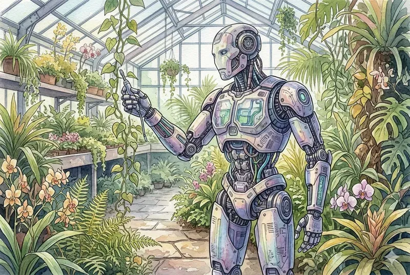 Watercolor Industrial Domestic Robots