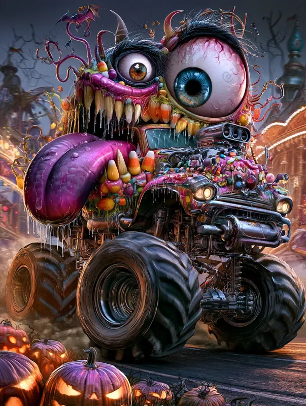 Creepy Halloween Monster Trucks