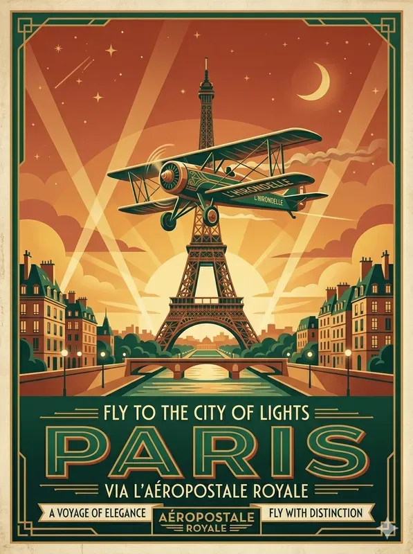 Premium Vintage Art Deco Travel Posters
