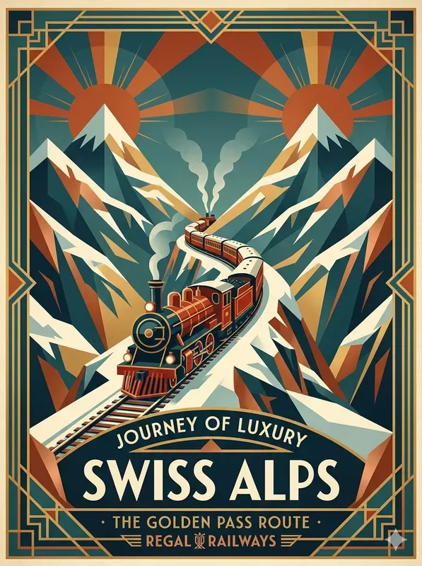 Premium Vintage Art Deco Travel Posters