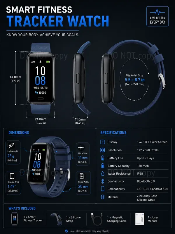Product Size Infographics For Ecommerce