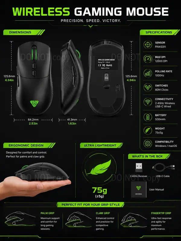 Product Size Infographics For Ecommerce