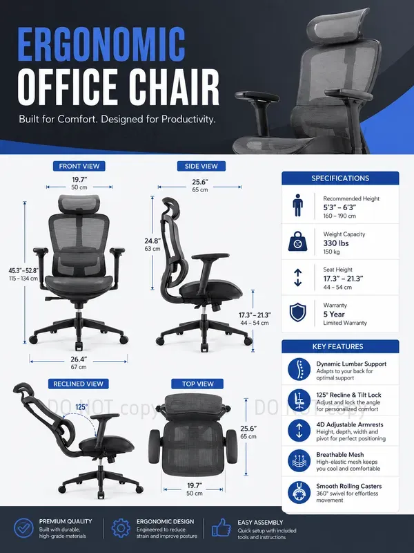 Product Size Infographics For Ecommerce