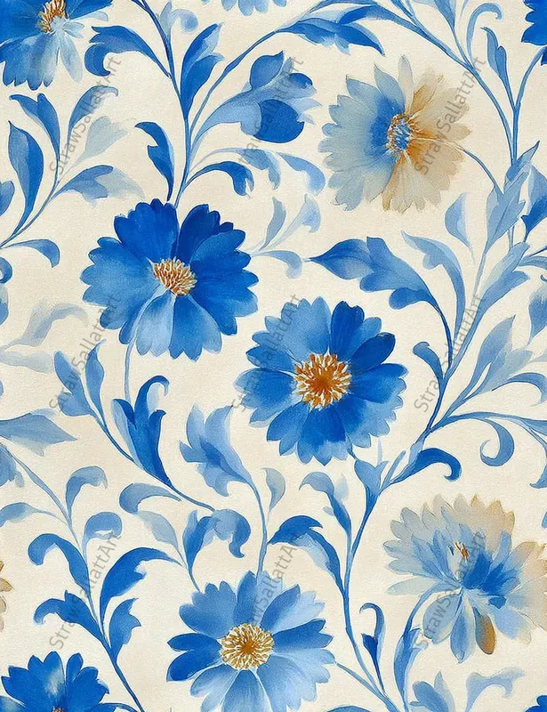 Realistic Floral Textile Art Patterns