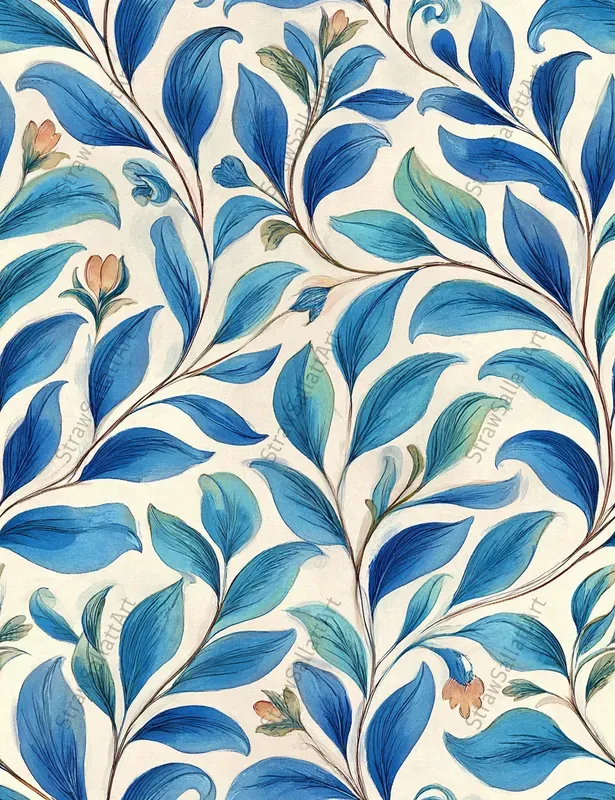 Realistic Floral Textile Art Patterns