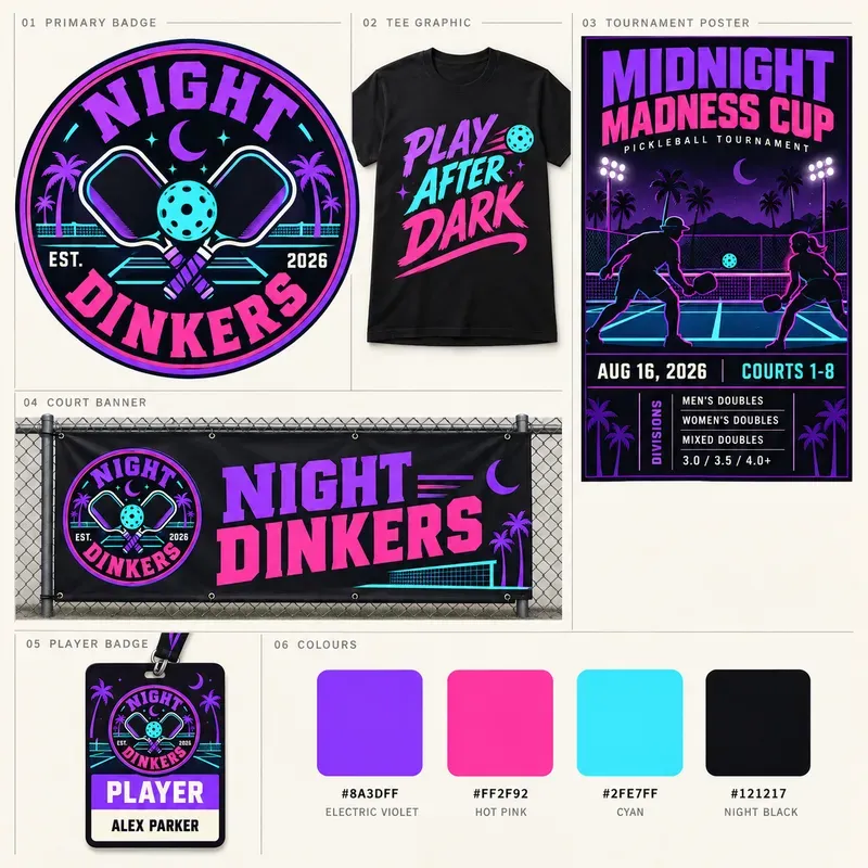 Pickleball Club Brand Identity Sheets
