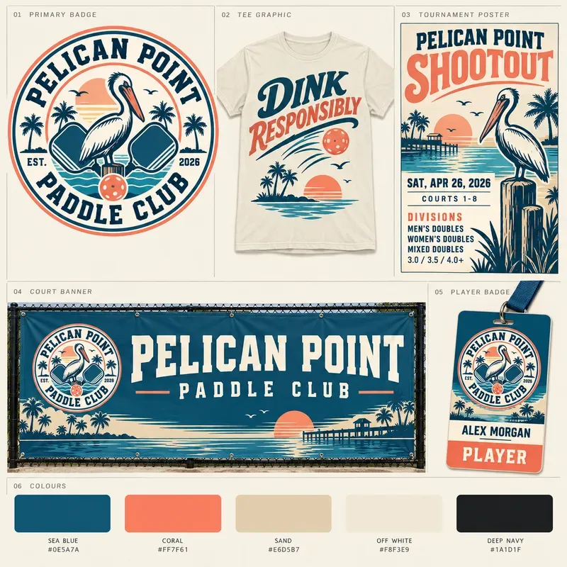 Pickleball Club Brand Identity Sheets