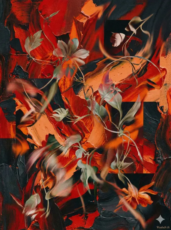 Liquid Glass Impasto Surrealism