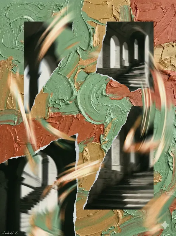 Liquid Glass Impasto Surrealism