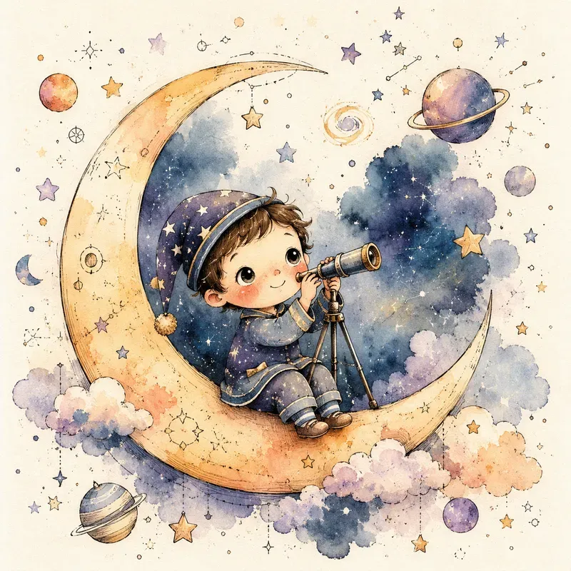 Whimsical Watercolor Character Art