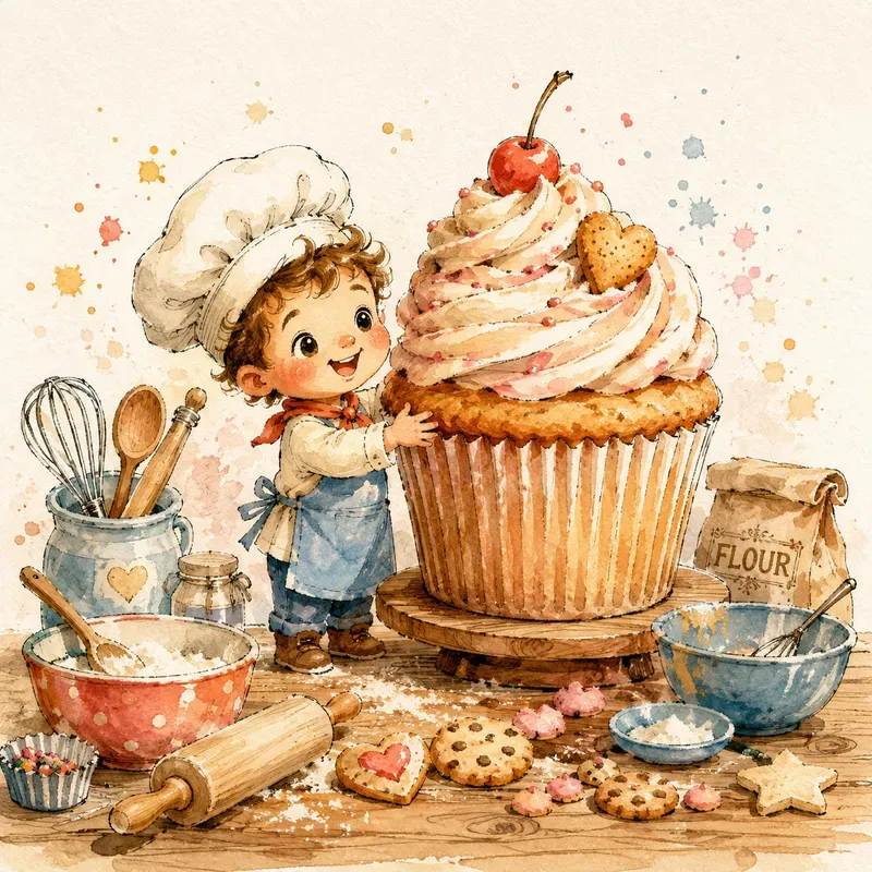 Whimsical Watercolor Character Art