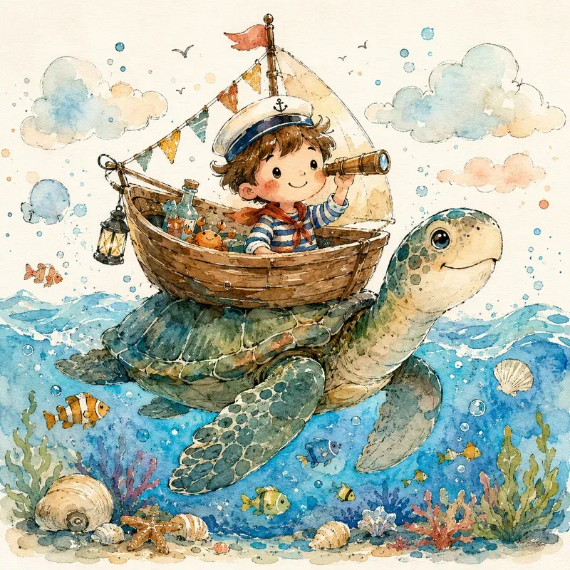 Whimsical Watercolor Character Art