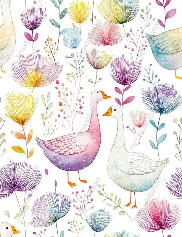 Easter Spring Seamless Pattern Art Papers