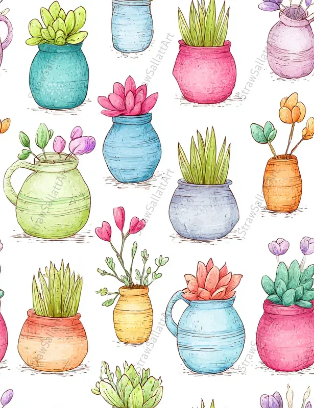 Easter Spring Seamless Pattern Art Papers
