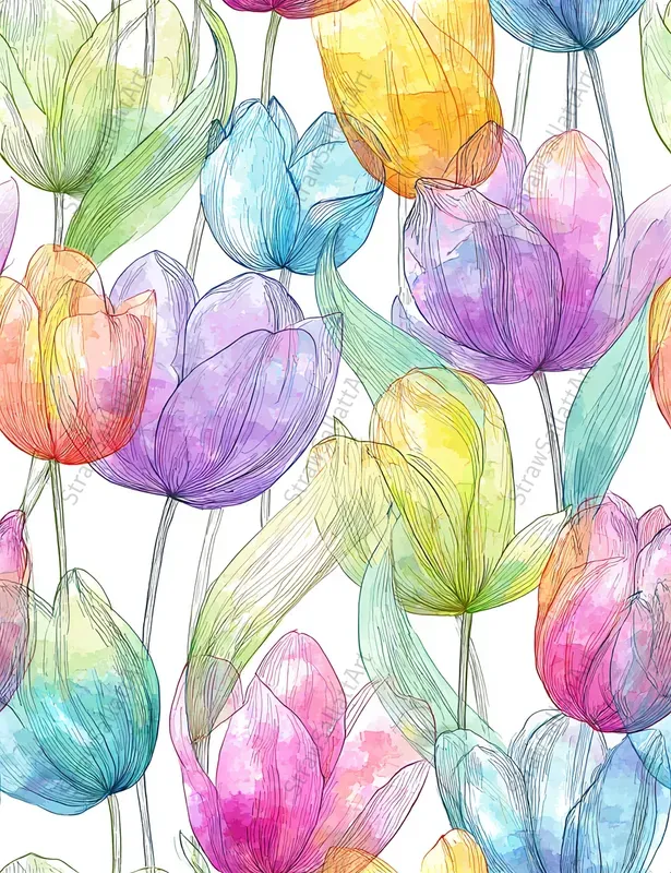 Easter Spring Seamless Pattern Art Papers