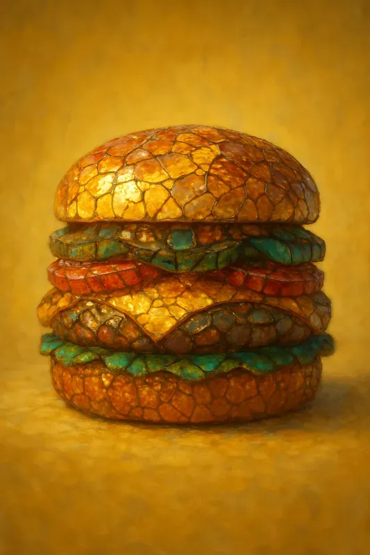 Surreal Mosaictilesstyle Food