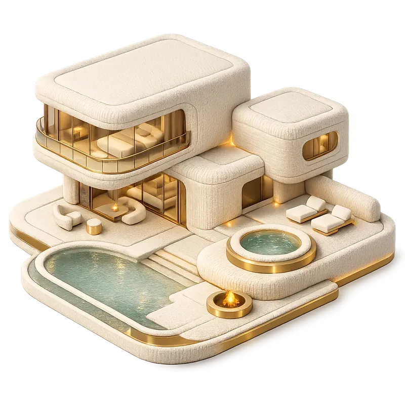 Luxury Real Estate 3D App Icon Assets