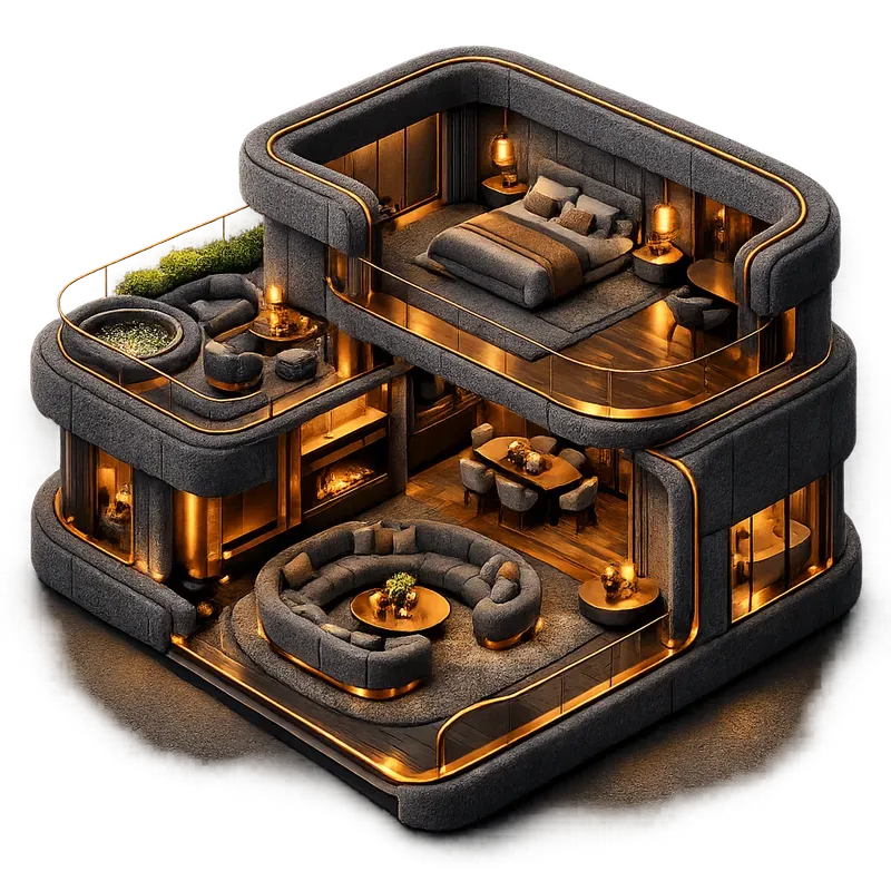 Luxury Real Estate 3D App Icon Assets