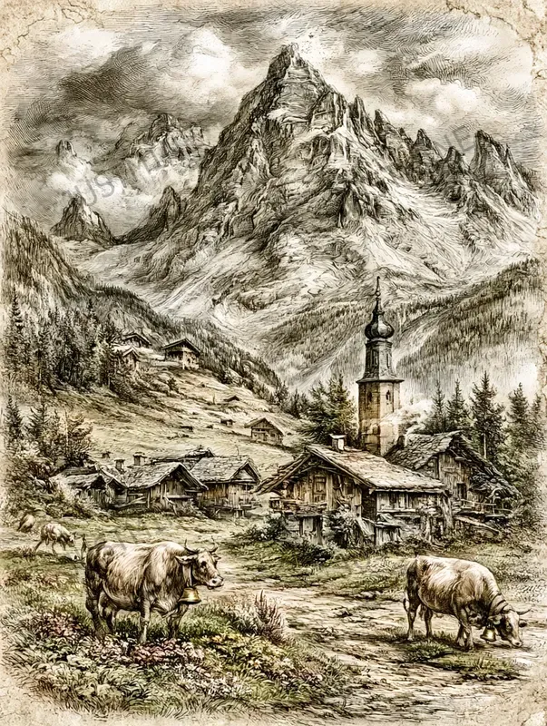 Vintage European Views Wall Art
