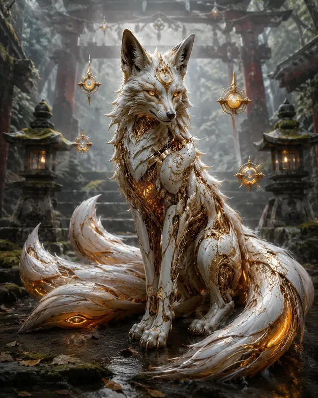 Biomechanical Animal Deity Art