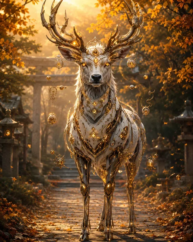 Biomechanical Animal Deity Art