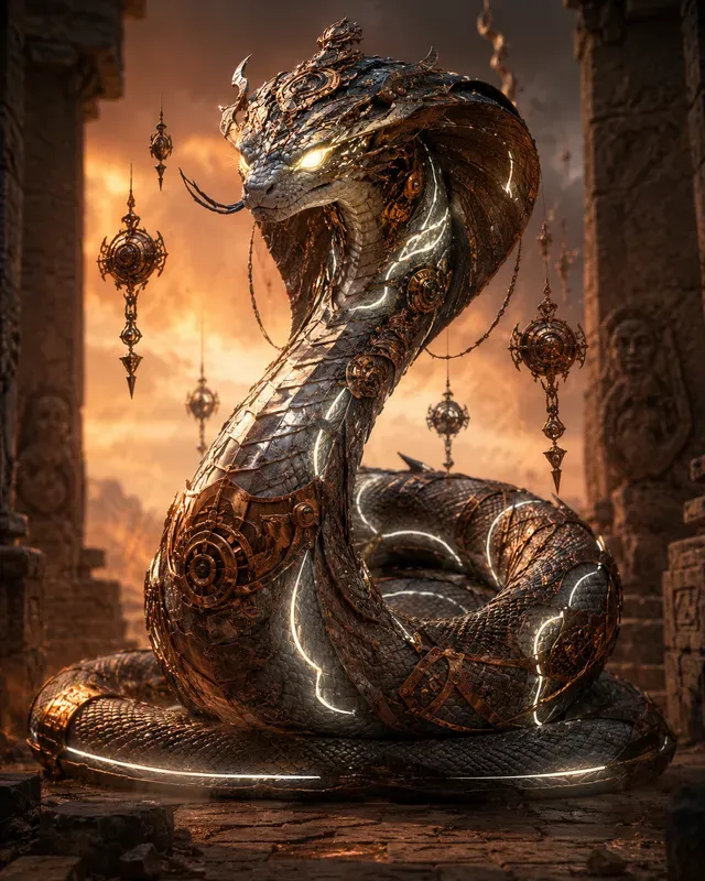 Biomechanical Animal Deity Art