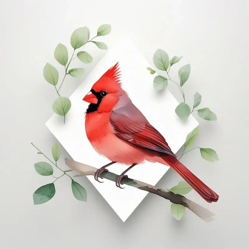 Minimal White Bg HD Bird Art