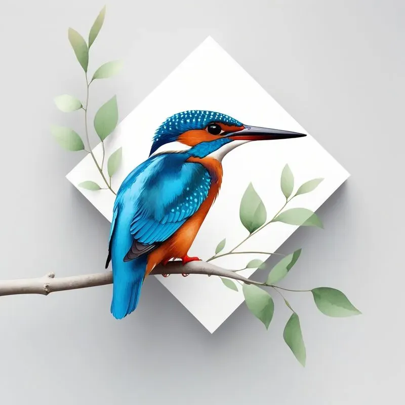 Minimal White Bg HD Bird Art