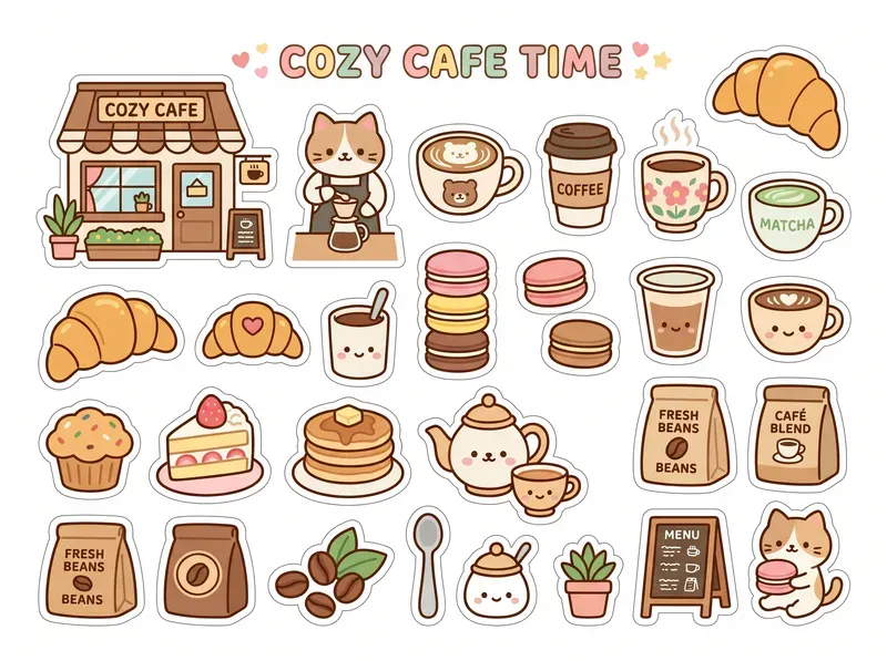 Kawaii Sticker Sheet Packs