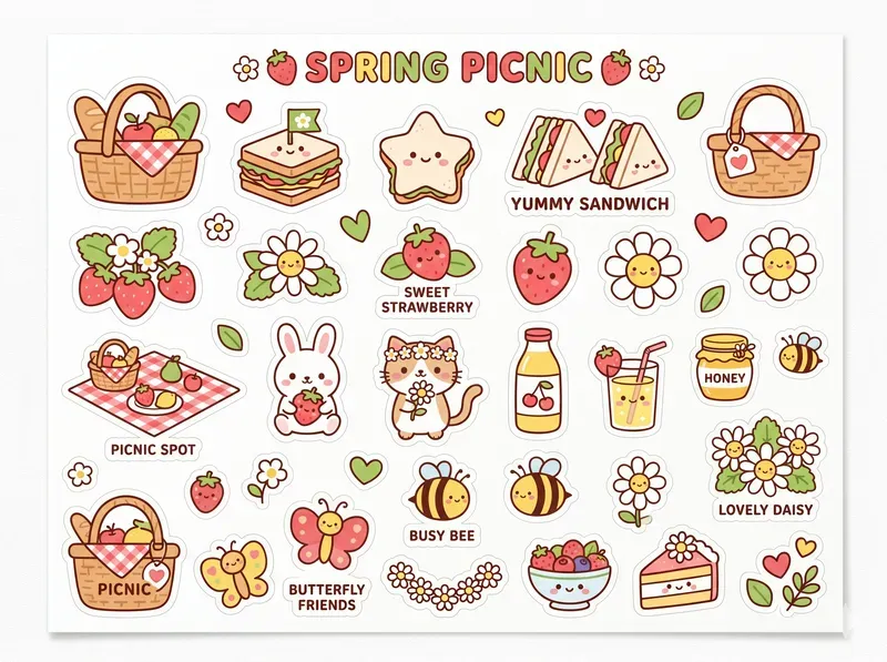 Kawaii Sticker Sheet Packs